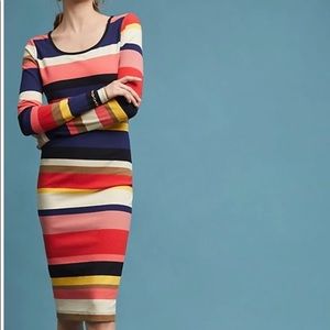 Anthropologie Plenty by Tracy Reese Colorful Striped Bodycon Dress- Size XS